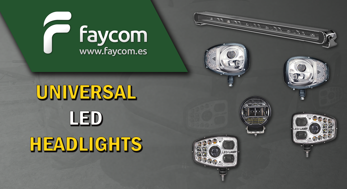 LED headlights: Front lighting for agricultural and public works machinery